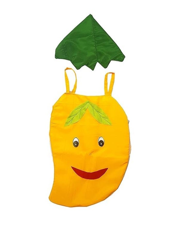 نيك زي تنكري على شكل فاكهة المانجو للأطفال البنات | زي تنكري للأطفال على شكل فاكهة المانجو للحفل السنوي للمدرسة | أزياء الهالوين (مانجو، 3-4 سنوات) - Image 1